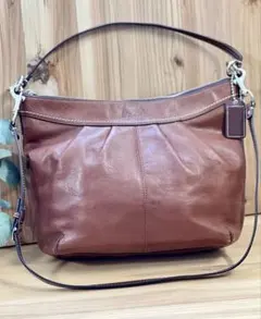 【美品】COACHコーチ ショルダーバッグ 2wayブラウン系