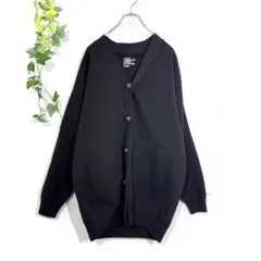 FORME カーディガン 黒 ブラック サイズ1 ニット Vネック 厚手▼