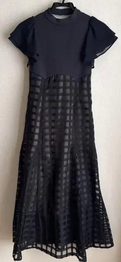 dazzlin（ダズリン） シアーチェックコルセットワンピース　ネイビー　S