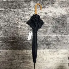 長傘 Mサイズ ブラック フリル サンバリア100 正規品 2段折 フリル / | 完全遮光日傘｜サンバリア100