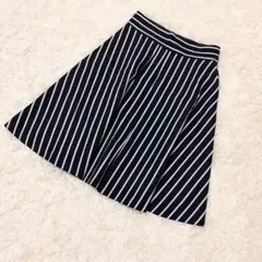 UNITED ARROWS フレアスカート ストライプ Aライン フェミニン