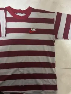 Nike 赤/グレー ストライプ Tシャツ