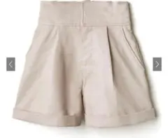 GRL グレイル フェイクレザー ハイウエスト ショートパンツ ベージュtu88