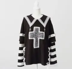夢展望 Diable baiser 十字架スタッズ ストライプ ワンピースのサムネイル