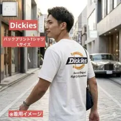 【未使用】Dickies ディッキーズ 天竺バック刺繍 半袖Tシャツ Lのサムネイル