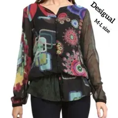 【Desigual】デシグアル　シースルー　花柄　総柄　チュニック　シフォンのサムネイル