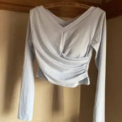 ヨガウェア　トップス　水色長袖