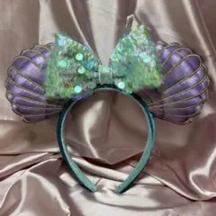 ディズニー　カチューシャ　アリエル　貝殻デザイン