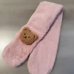 くまさん☆マフラー ピンク