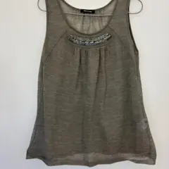 COMME CA DU MODE コムサデモード ビジュー付き タンクトップのサムネイル