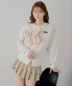 新品未使用未開封♡Chico【WEB限定カラーあり】リボンルーズカーディガン