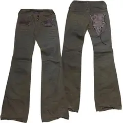 cook jeans archive leather flare pants - メルカリ