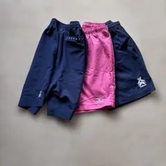Mizuno ハーフパンツ ネイビー ピンク