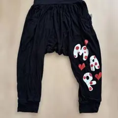 サルエルパンツ 黒 ポケット付き