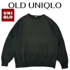 OLD UNIQLO オールドユニクロ スウェット ブラック 紺タグ XL 90s 紺タグ OLD UNIQLO オールドユニクロ デニムジャケット 濃紺