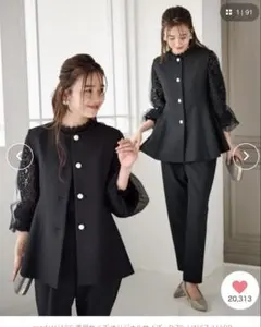 RANAN ぺプラムベストセットアップ　フォーマル