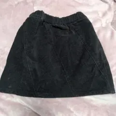 COMME CA ISM ブラック コーデュロイスカート