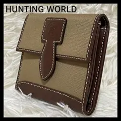 最終価格！未使用　ハンティングワールド　モノグラム　三つ折り財布 Yahoo!オークション -「ハンティングワールド 財布 三つ折り」の