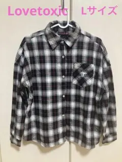 Lovetoxic 長袖ネルシャツ チェック柄 155-165