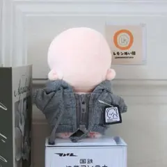10cm 12cm 着せ替え ぬい服 小さい くま柄 グレー 推し活-E013のサムネイル