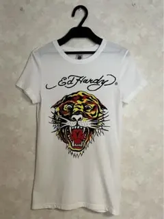 エドハーディ レディース Tシャツ / タイガー Mサイズ ホワイト カットソー