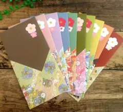 ポチ袋　お年玉袋　封筒　ギフト　十色　熨斗付き　ハンドメイド　◇332