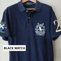Polo Ralph Lauren ビッグポニー　ブラックウォッチ　紺ポロシャツ