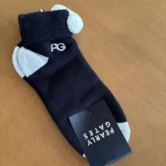 PEARLY GATES ポンポン付きソックス ネイビーブラック新品、未使用