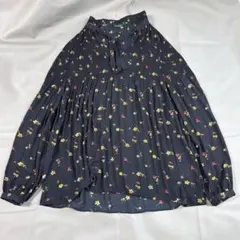 ローレンラルフローレン 小花柄 リボン付き 長袖ブラウス