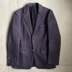 トゥモローランド コットン ジャガードニット ジャケット ブークレ パープル