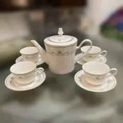 ノリタケ アイボリーチャイナ ポット カップ＆ソーサー 4客