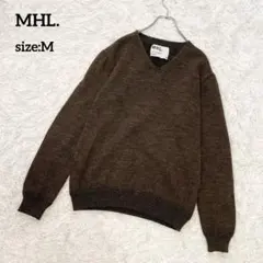 美品✨ MHL. マーガレットハウエル 縮絨ウールプルオーバー ブラウン M マーガレットハウエル MHL. ハイネック カットソー 2 ブラウン M