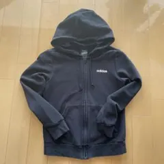アディダス　スウェット　パーカー　黒　adidas キッズLサイズ