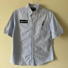 最終値下げcoffee and milk ロゴ　ワッペン　ボタンダウン半袖シャツ