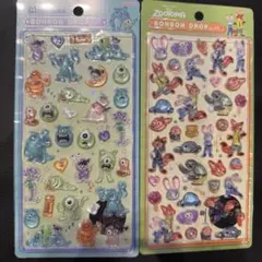 【正規品】ボンボンドロップシール ズートピア モンスターズインク 2種セット
