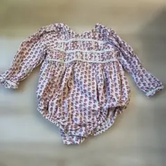 little cotton clothes 花柄 ロンパース