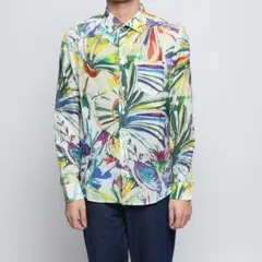 Desigual デシグアル 総柄 長袖 コットンシャツ S 薄手