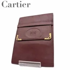 Cartier カルティエ 二つ折り財布 8.142 マストライン ボルドー