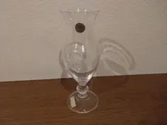 【未使用品　フランス製】エレガントなレリーフ柄クリスタルガラス製フラワーベース