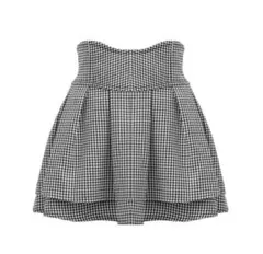 ミシェルマカロン michellMacaron 美脚ギンガムチェックスカート M