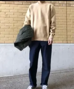 【即購入◎】UNIQLO ウォッシャブルストレッチミラノリブクルーネックセーター