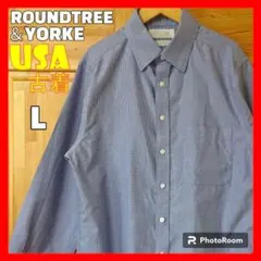 USA古着 ROUNDTREE＆YORKE 長袖シャツ L GOLD LABEL