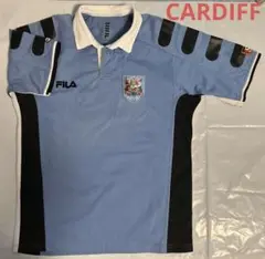 『カーディフ CARDIFF RFC FILA 半袖ラガーシャツ L ブルー』