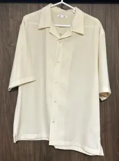 GU 半袖 オープンカラーシャツ イエロー