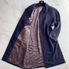 美品◆着丈108 カシミヤ100% ステンカラー コート 【XLサイズ】