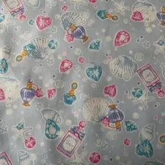 プリント生地　シェルと香水瓶