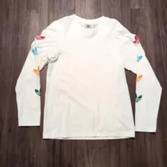 adidas カラフルロゴ 長袖カットソー S