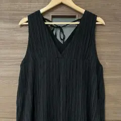 ★美品★ 黒 ノースリーブワンピース 前後2way