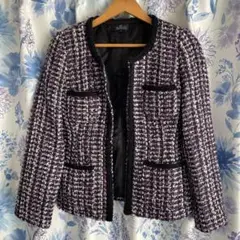 Raymayers ノーカラーツイードジャケット 7号