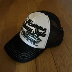 トラッカーキャップ メッシュ ブラック ホワイト